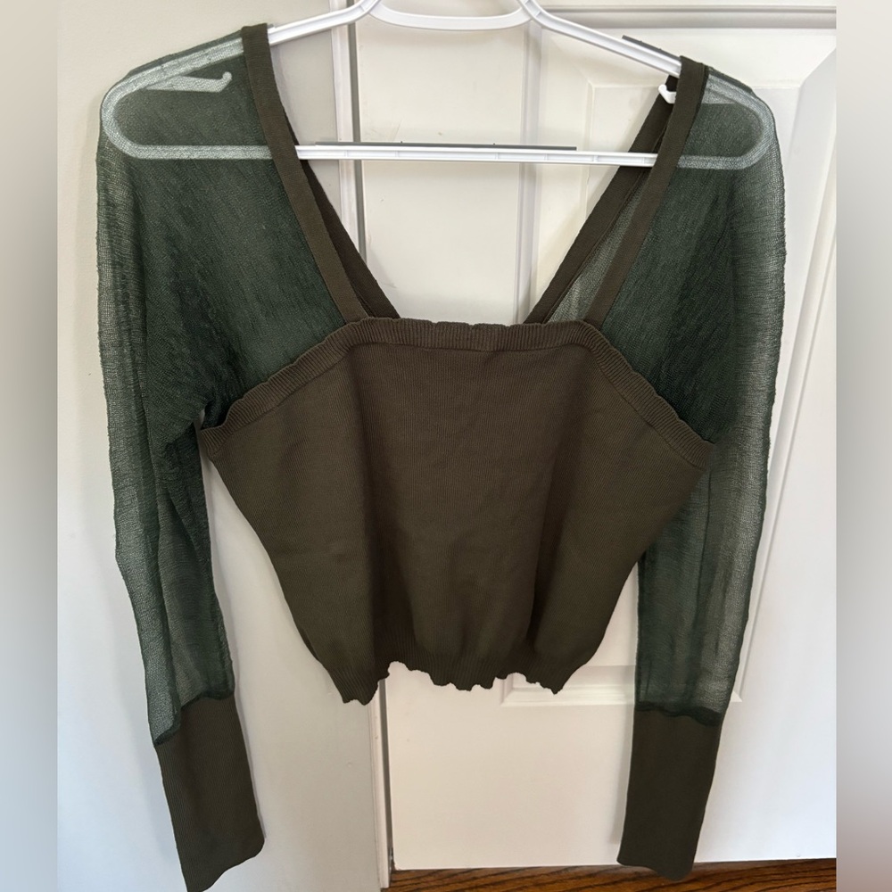 FREE PEOPLE Night After Night Top in Emerald size L NWT